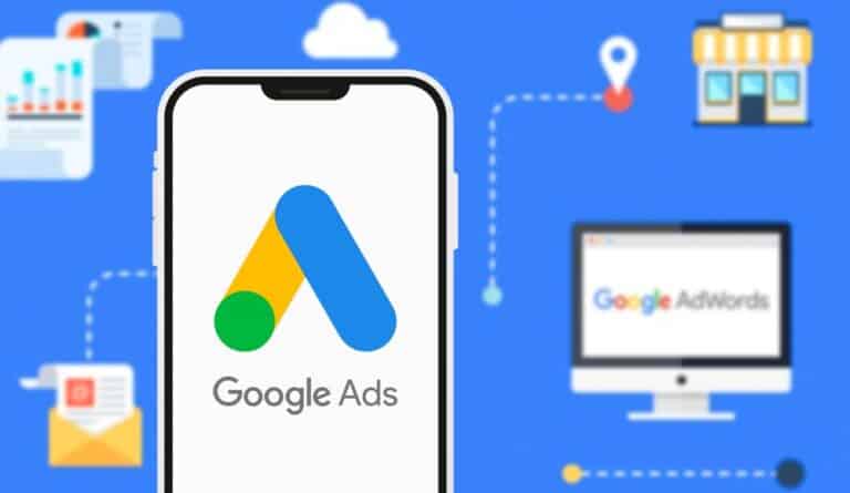 Smart phone displaying google ads showcasing how MLCworks can help with the Google Ads Program